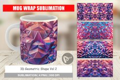 Mug Wrap Design 3D Geometric Shape Product Image 1