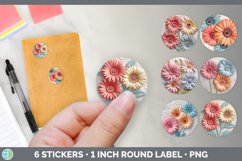 Bundle of six 3D Stickers designs.
