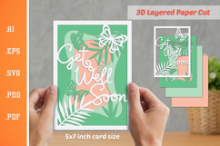 Get Well Soon - 3D Layered Paper Cut SVG Product Image 1