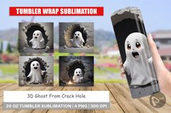 Tumbler Wrap 3D Ghost From Crack Hole Product Image 1