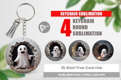 Keychain 3D Ghost From Crack Hole Product Image 1