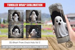 Tumbler Wrap 3D Ghost From Crack Hole Product Image 1