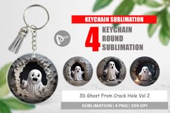 Keychain 3D Ghost From Crack Hole Product Image 1