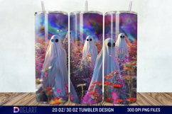 3d Ghosts in Field of Flowers Tumbler Wrap Product Image 1