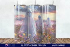 3d Ghosts in Field of Flowers Tumbler Wrap Product Image 1