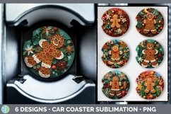 Bundle of six Watercolor Christmas Car Coaster designs.