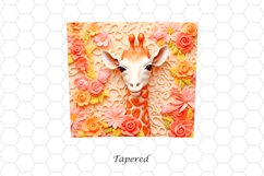 3D Giraffe 20 oz Skinny Tumbler Wrap Sublimation Design