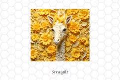 3D Giraffe 20 oz Skinny Tumbler Wrap Sublimation Design