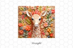3D Giraffe 20 oz Skinny Tumbler Wrap Sublimation Design
