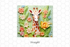 3D Giraffe 20 oz Skinny Tumbler Wrap Sublimation Design