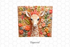3D Giraffe 20 oz Skinny Tumbler Wrap Sublimation Design