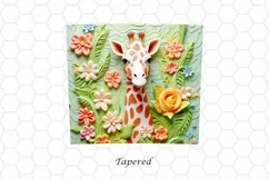 3D Giraffe 20 oz Skinny Tumbler Wrap Sublimation Design