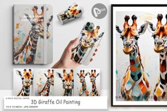 Digital Paper 3D Giraffe Painting Product Image 1