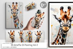 Digital Paper 3D Giraffe Painting Product Image 1