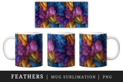 3d glamorous colorful feathers retro glamour and extravagance pattern design wraps sublimation bundle for customize mug or cup