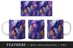 3d glamorous colorful feathers retro glamour and extravagance pattern design wraps sublimation bundle for customize mug or cup