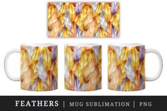 3d glamorous colorful feathers retro glamour and extravagance pattern design wraps sublimation bundle for customize mug or cup