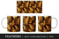 3d glamorous colorful feathers retro glamour and extravagance pattern design wraps sublimation bundle for customize mug or cup