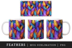 3d glamorous colorful feathers retro glamour and extravagance pattern design wraps sublimation bundle for customize mug or cup