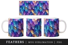 3d glamorous colorful feathers retro glamour and extravagance pattern design wraps sublimation bundle for customize mug or cup