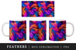 3d glamorous colorful feathers retro glamour and extravagance pattern design wraps sublimation bundle for customize mug or cup