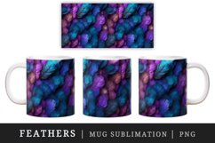 3d glamorous colorful feathers retro glamour and extravagance pattern design wraps sublimation bundle for customize mug or cup