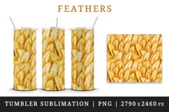 3d glamorous colorful feathers retro glamour and extravagance seamless pattern design wraps sublimation bundle for customize 20 OZ tumbler
