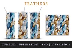 3d glamorous colorful feathers retro glamour and extravagance seamless pattern design wraps sublimation bundle for customize 20 OZ tumbler