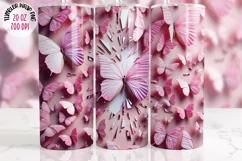 3D GlassButterfly Tumbler 20 oz tumbler wrap, I Love You Png 