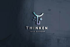 Thinken Abstract T Sparkle Logo Product Image 2