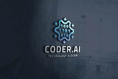 Abstract AI Coder System Logo Product Image 2