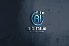 Abstract Digital AI Logo Product Image 2