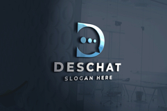 Modern Chat App Letter D Logo Product Image 2