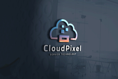 Abstract Cloud and Pixel Logo Product Image 1
