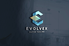 Geometric E Letter Evolution Logo Product Image 2