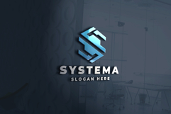Geometric Tech Letter S Logo Product Image 1