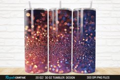 3D Glitter Ombre 20/30oz Skinny Tumbler Product Image 1