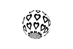 3d globe love pattern element decoration graphic Product Image 1