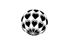 3d globe love pattern element decoration vector Product Image 1