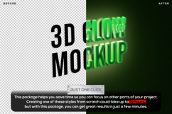 Editable 3D Glow Logo Mockup Text Effect Photoshop Product Image 2
