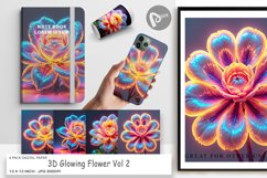 Digital Paper 3D Glowing Flower Product Image 1