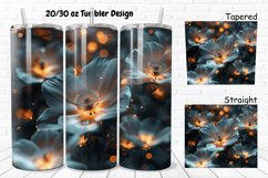 3D Glowing Flowers 20/30oz Skinny Tumbler Product Image 1