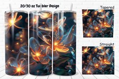 3D Glowing Flowers 20/30oz Skinny Tumbler Product Image 1