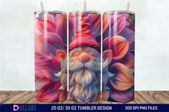 3D Gnome Flower Tumbler Wrap Product Image 1
