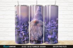 3D Gnome Lavender 20/30oz Skinny Tumbler Product Image 1