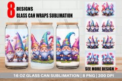 3D Gnomes Glass Can Wraps Product Image 1