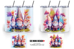 3D Gnomes Autumn | Tumbler Sublimation Wrap Product Image 2