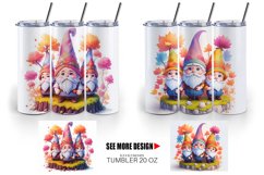 3D Gnomes Autumn | Tumbler Sublimation Wrap Product Image 5