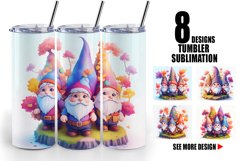 3D Gnomes Autumn | Tumbler Sublimation Wrap Product Image 1