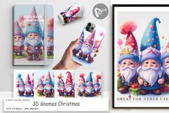 Digital Paper 3D Gnomes Christmas Product Image 1